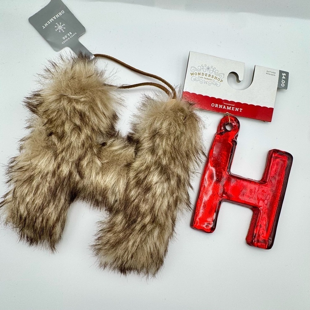 NWT Wondershop "H" Initial Ornament Bundle